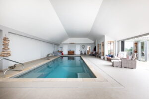 Exceptional Family Home with Indoor Pool, Beautiful Grounds and Views Towards France
